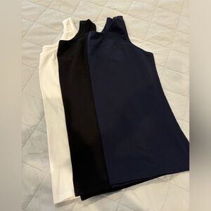 SET OF 3 TALBOTS STRETCH COTTON TANK TOPS. TALBOTS SIZE LARGE
